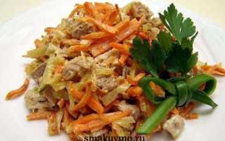 Салат с куриной печенью и огурцами Нежность (Salad with chicken liver)