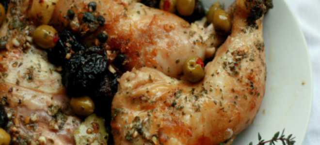 Курица с оливками и черносливом Марбелла