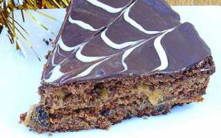Торт с черносливом и грецкими орехами Каро
