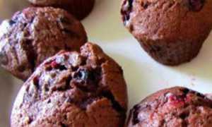 Шоколадные маффины с шоколадом и смородиной (Chocolate muffins with chocolate and currant)